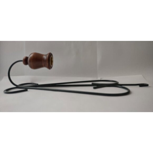 Heart Shaped Sconces (lot of 2) set Green Metal & Wood Candle Holder wall decor - Picture 7 of 9